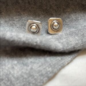 Sterling Silver Square Stud Earrings